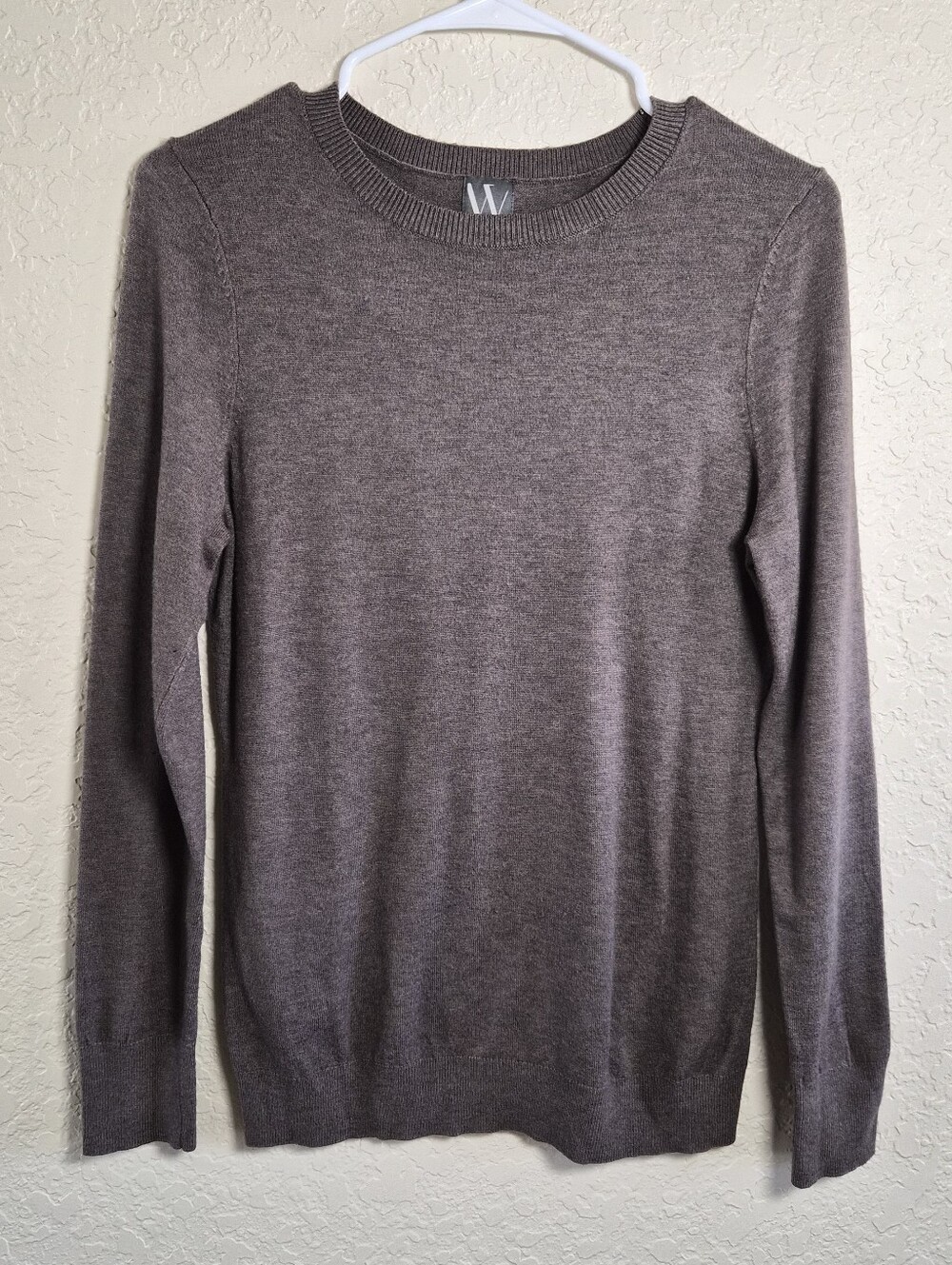 Worthington Women's Crewneck Sweater in Taupe Brown Size M
